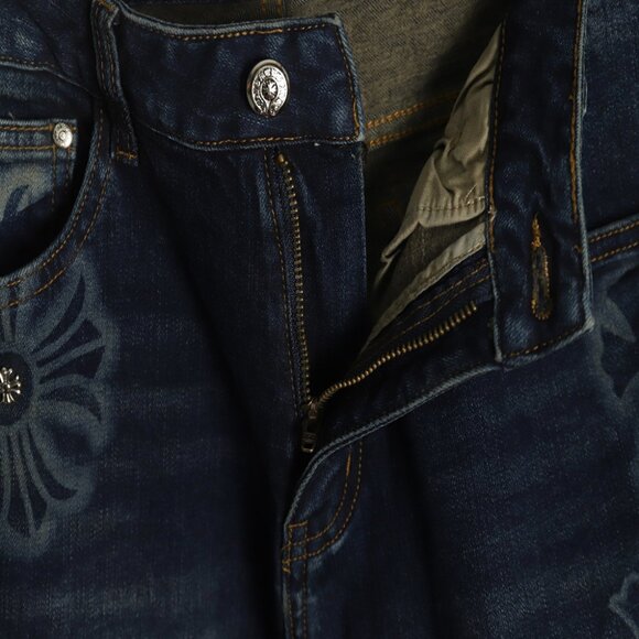 Chrome Hearts Cross Denim Pants Blue - Picture 7 of 7